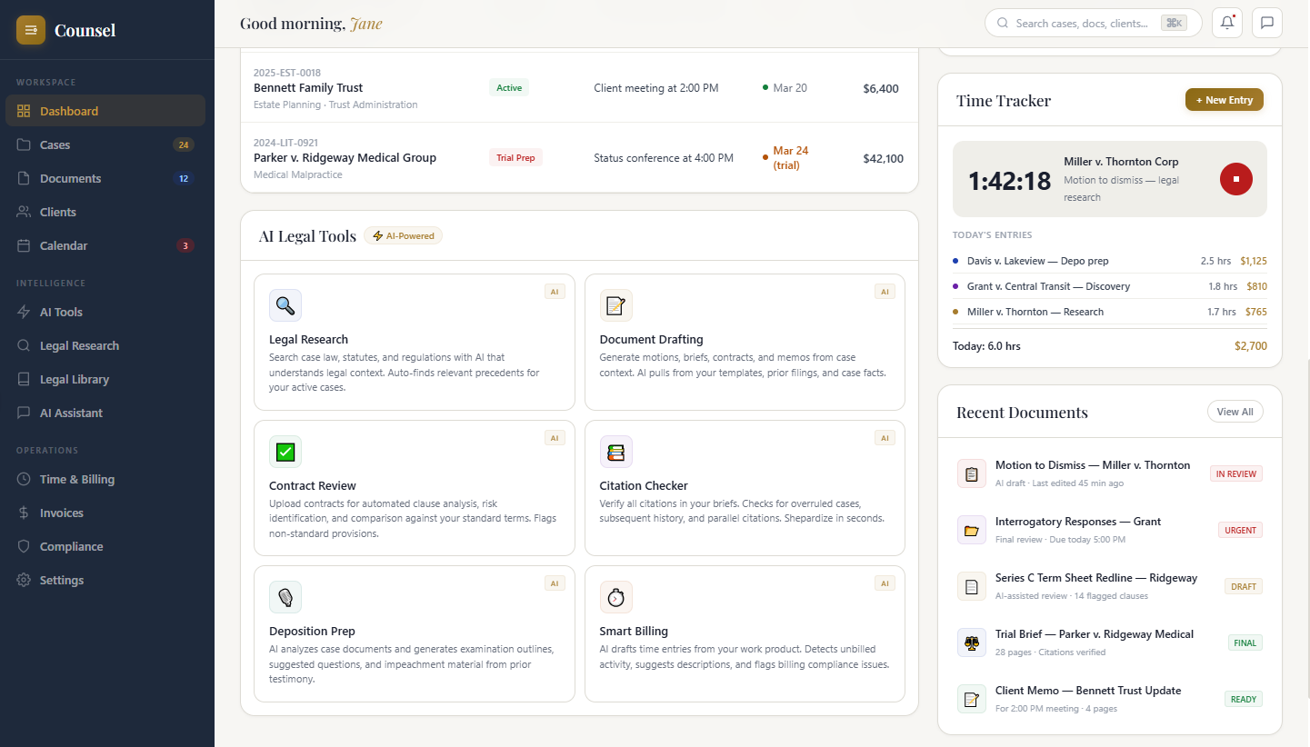Counsel screenshot