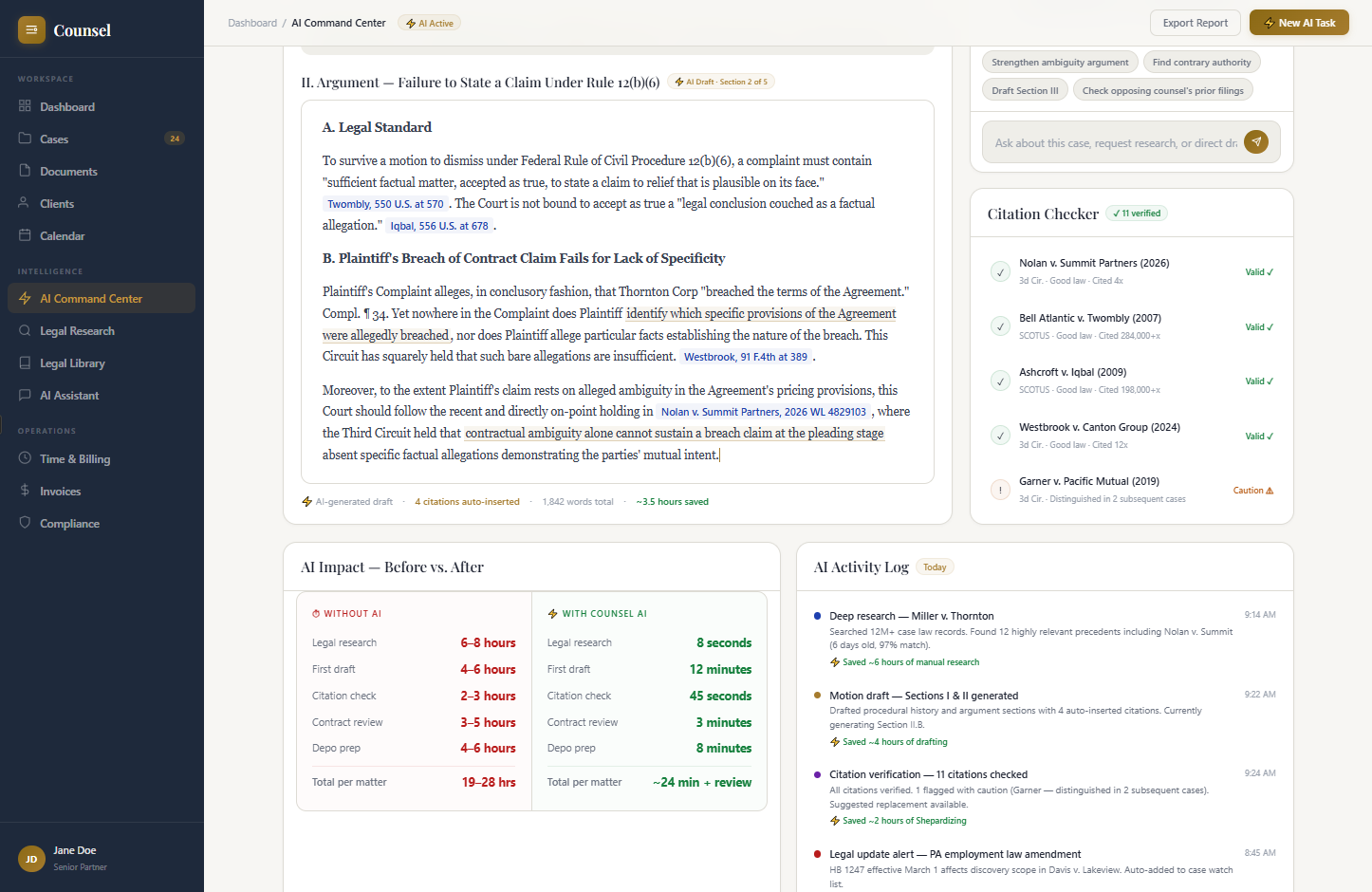 Counsel screenshot