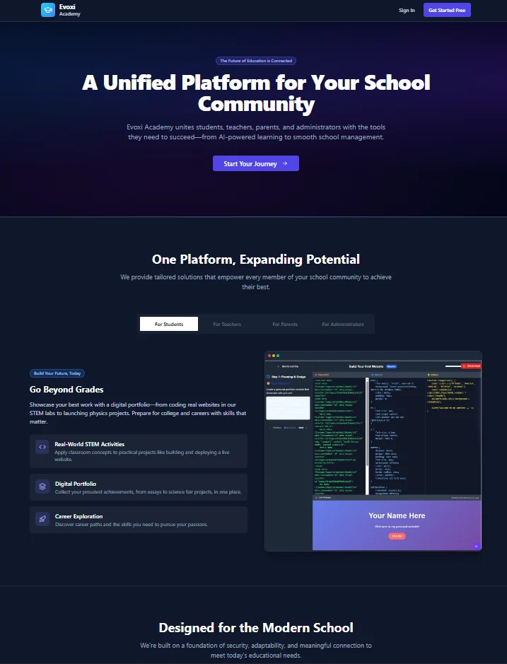 Evoxi Academy screenshot