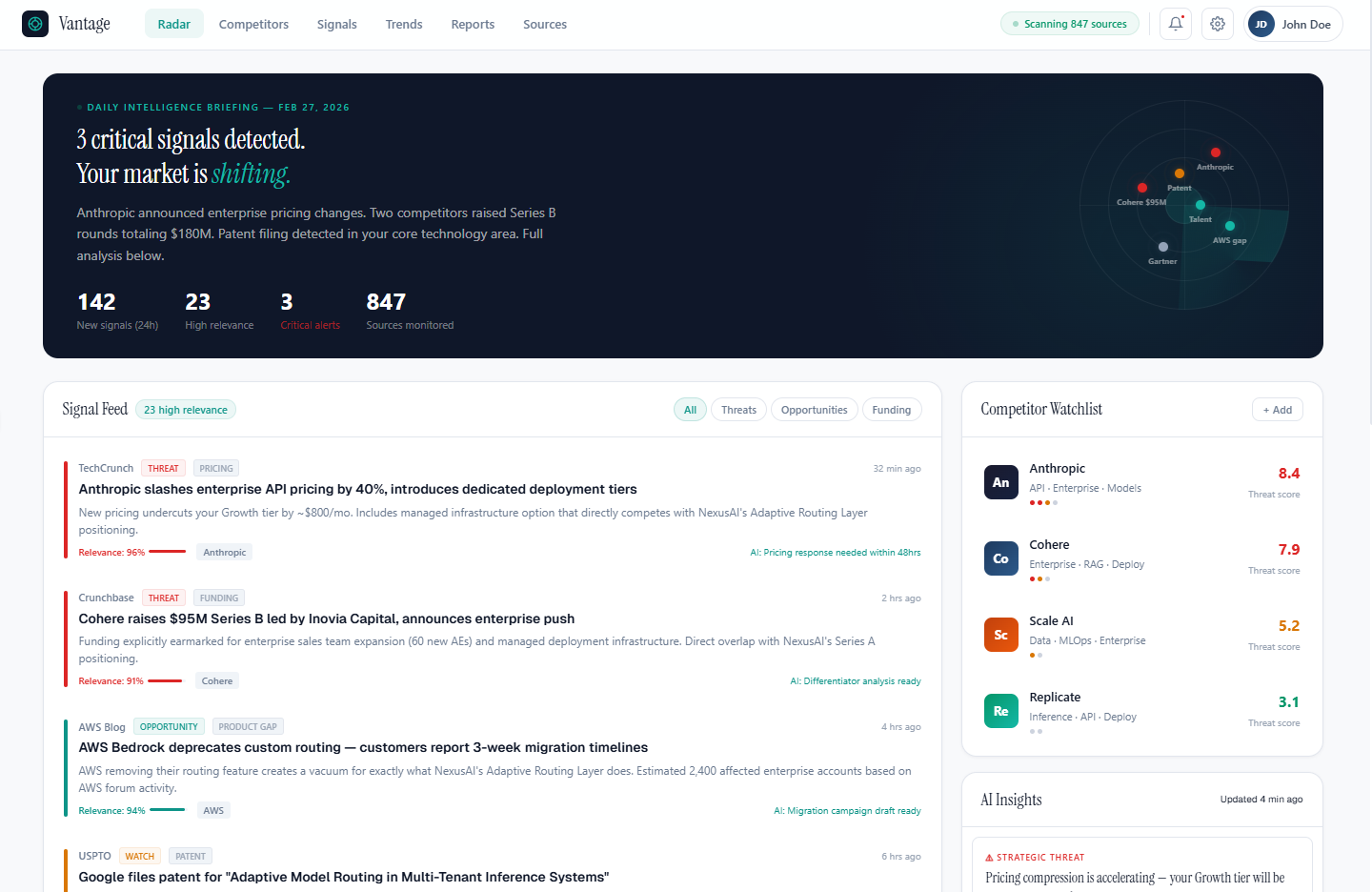 Vantage screenshot