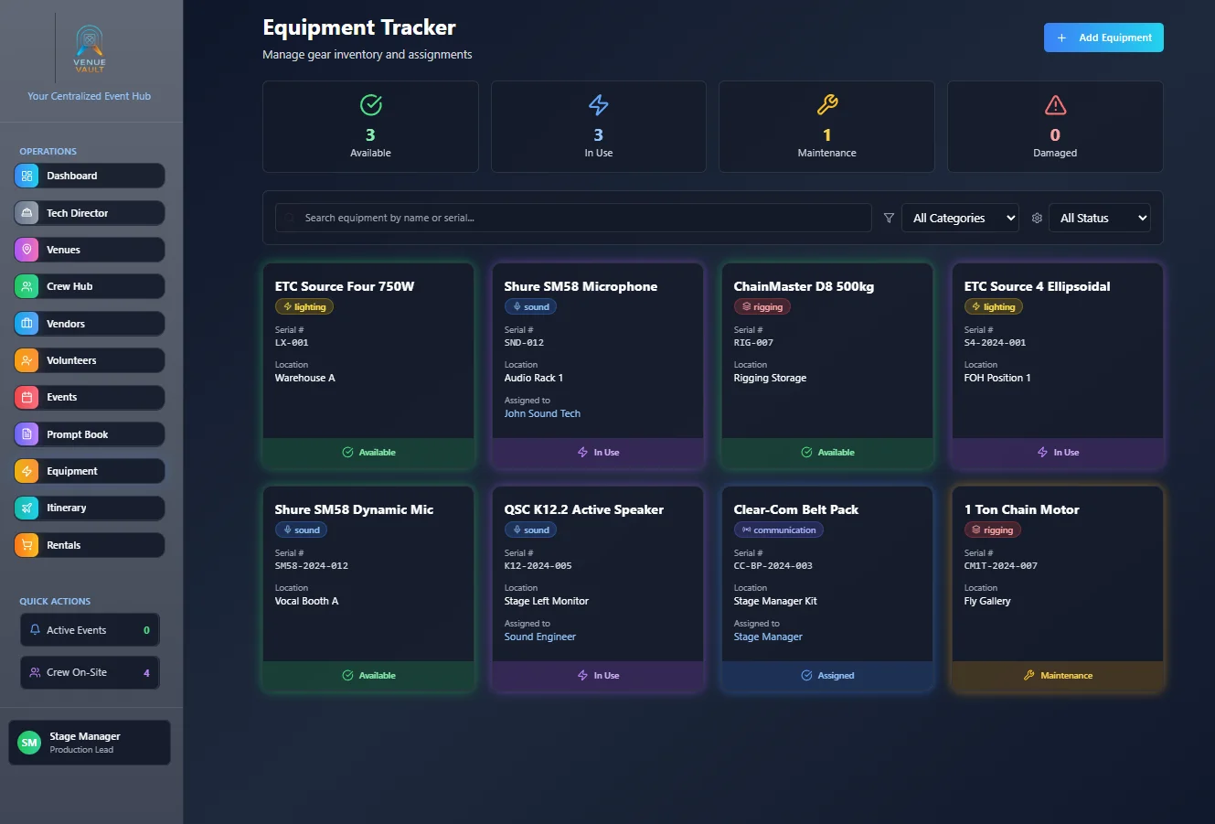 VenueHack screenshot